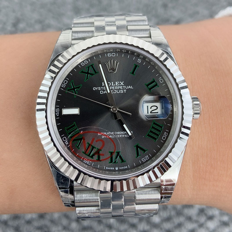 【VS工場製】 ロレックスコピー M126334-0022 デイトジャスト 41mm グリーンスレートローマ 状態の良い品